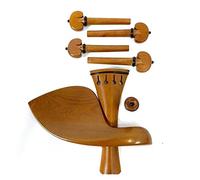 yaoqijie 1Set Of 4/4 Violin Higher Quality Boxwood Fittings Violin Parts Accessories Peg With Ebony Ball Tailpiece Chinrest Endpin FPE06 lasting