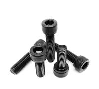 yaoqijie 2/5/10/20/50pcs DIN912 M1.6 M2 .5 M4 M5 M6 Black 304 A2-70 Stainless Steel Hexagon Hex Socket Head Cap Allen Bolt Screw lasting(16mm,10pcs M5)