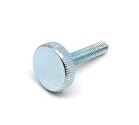 yaoqijie 2/5pcs M3 M4 M5 M6 M8 DIN653 GB835 Knurl Flat Head Hand Tighten Thumb Screw Curtain Wall Glass Thumbscrew Adjust Toolless lasting(Light blue,14MM_5PCS M4)
