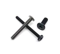 yaoqijie 25/50pcs M1.2 .4 .6 M2 .5 M3 M4 Mini Micro Small Ultra Thin Flat Wafer Head Screw Bolt for Laptop Phone Glasses lasting(Black,7MM_M2 25PCS)