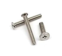 yaoqijie 25/50pcs M1.2 .4 .6 M2 .5 M3 M4 Mini Micro Small Ultra Thin Flat Wafer Head Screw Bolt for Laptop Phone Glasses lasting(Silver,7MM_M3 25PCS)