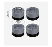 yaoqijie 4PCS Anti Vibration Pads Washer Feet Pad Universal Washing Machine Anti-Skid Roller Kit Furniture Lifting Foot Base Elevate(4pcs Gray 35mm)