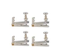 yaoqijie 4Pcs Violin Fine Tuners Gold/Silver Violin Parts String Adjusters Replacement For 4/4 Violin lasting (Color : 4pcs Silver 44 34)