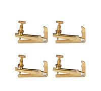 yaoqijie 4Pcs Violin Fine Tuners Gold/Silver Violin Parts String Adjusters Replacement For 4/4 Violin lasting (Color : 4pcs Gold 44 34)