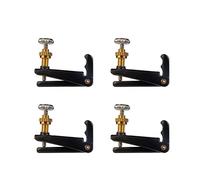 yaoqijie 4Pcs Violin Fine Tuners Gold/Silver Violin Parts String Adjusters Replacement For 4/4 Violin lasting (Color : 4pcs Black 44 34)