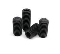 yaoqijie 5/10/50pcs M1.6 M2 .5 M3 M4 M5 DIN916 Allen Hex Socket Cup Point Set Screw Grub Bolt 304 Stainless Steel Black lasting(12.9 class steel,16MM_50PCS M2.5)