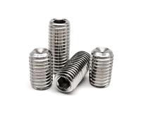 yaoqijie 5/10/50pcs M1.6 M2 .5 M3 M4 M5 DIN916 Allen Hex Socket Cup Point Set Screw Grub Bolt 304 Stainless Steel Black lasting(304 stainless steel,4MM_10PCS M1.6)