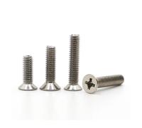 yaoqijie 50/100pcs M1.2 M1.4 M1.7 M2 M2.5 M3 M4 Nickel Plated Steel Screw Cross Flat Countersunk Head PMachine Screws lasting(5mm,M1.7 100pcs)