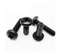 yaoqijie 50/100pcs M1.6 M2.5 Black 304 Stainless Steel Cross Recessed Round Phillips Pan Head Screw Bolt Thread Length 3-60mm lasting(3mm,50pcs M1.6)