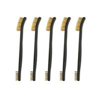 yaoqijie 5pcs Double Head Wire Brush Set Steel Brass Nylon Cleaning Polishing Metal Rust Remover Paint Remove Metal Scrubbing Burshes(Copper Wire)