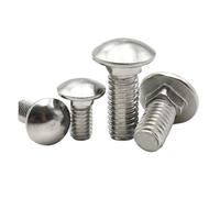 yaoqijie 5pcs/lot M3 M4 M5 M6 M8 M10 M12 10-30mm Length Carriage Bolt 304 Stainless Steel Round Head Square Neck Screw DIN603 lasting
