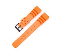 yaoqijie Diving Soft Rubber Watch Band 20mm 22mm 24mm Waterproof Sport Wrist Bracelet Watch Strap Compatible With Seiko Diver Scuba Compatible With Casio lasting(Orange Black Buckle,20mm)