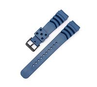 yaoqijie Diving Soft Rubber Watch Band 20mm 22mm 24mm Waterproof Sport Wrist Bracelet Watch Strap Compatible With Seiko Diver Scuba Compatible With Casio lasting(Blue Black Buckle,20mm)