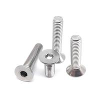 yaoqijie M1.6 M2 .5 M3 M4 M5 M6 M8 304 A2 Stainless Steel DIN7991 Hexagon Hex Socket Head Flat Countersunk Allen Bolt Screw lasting(20mm,M2.5 (50pcs))