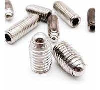 yaoqijie M3 M4 M5 M8 M10 M12 A2-70 304 Stainless steel Hex Hexagon Socket Allen Spring Ball Plunger Grub Point Set Screw Bolt lasting(50mm,M12 2pcs)