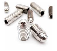 yaoqijie M3 M4 M5 M8 M10 M12 A2-70 304 Stainless steel Hex Hexagon Socket Allen Spring Ball Plunger Grub Point Set Screw Bolt lasting(20mm,M10 2pcs)