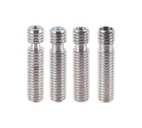 yaoqijie Metal Throat M6 Thread End Heat Break 1.75/3mm Filament V6 J-head Hotend 3D Printer Parts lasting(4.1mm all metal)