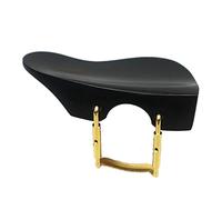 yaoqijie Shape 4/4 Violin Chinrest With Clamp Screw Bracket Cork Ebony Jujube Wood,Violin Chin Rest Parts lasting (Color : Ebony wood 4)