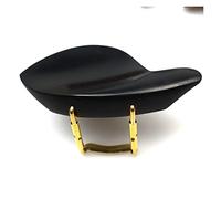 yaoqijie Shape 4/4 Violin Chinrest With Clamp Screw Bracket Cork Ebony Jujube Wood,Violin Chin Rest Parts lasting (Color : Ebony wood 2)
