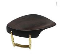 yaoqijie Shape 4/4 Violin Chinrest With Clamp Screw Bracket Cork Ebony Jujube Wood,Violin Chin Rest Parts lasting (Color : Natural ebony wood 1)