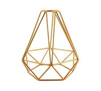 yaoqijie Vintage Lamp Shade Modern Retro Cage Metal Lamp Guard DIY Pendant Lighting Industrial Black Metal Wire Fit for E26 E27 Socket D23 Lasting (Color : 1X Gold Small Hold)