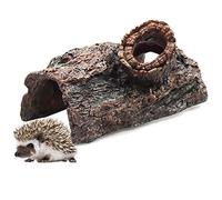 Yaosh Hedgehog Houses for Garden Waterproof, Resin Hedgehog Feeding Station Multipurpose Hedgehog House Shelter,Environmental Protection Hibernation Shelter Imitation Tree Hole Does Not Fade,A