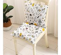 YAOTT Garden Chair Cushion Comfort One-Piece Style Seat Cushion Square Cushion with Ties Siamese Soft Chair Seat Pad and Back Cushion Retro Printed Padded Chair Pads for Home Office Dining Armchair