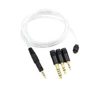 Yaowanguan Balanced Cable Compatible with Audio-Technica Headphones,Silver | for Audio-Technica ATH-M50X/ATH-M40X/ATH-M70X,with 4.4mm,2.5mm,3.5mm Adapter,3 in 1 Silver Plated Replacement Upgrade Wire