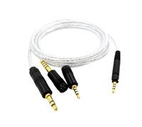 Yaowanguan Balanced Cable w/4.4mm,2.5mm,3.5mm Adapter for Sennheiser HD518 HD558 HD598 HD569 HD579 HD599 Headphones,HD598/HD558 3 in 1 Silver Plated Replacement Upgrade Wire
