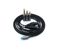 Yaowanguan Balanced Cable w/4.4mm,2.5mm,3.5mm Adapter for Sennheiser HD580 HD650 HD660 HD600S Headphones,HD414 HD25 3 in 1 Replacement Upgrade Wire(Black)