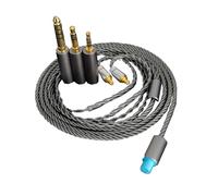 Yaowanguan Balanced Cable w/4.4mm,2.5mm,3.5mm Adapter for Sennheiser IE 100 PRO/IE 400 PRO/IE 500 PRO In-Ear Monitors Headphones,3 in 1 Replacement Silver Plated Upgrade Wire(Grey)