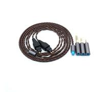 Yaowanguan Cable w/4.4mm,2.5mm,3.5mm Adapter for Sennheiser,Copper | Compatible with Sennheiser HD580/HD650/HD660/HD600S HD414 HD25 Headphones,3 in 1 Replacement Upgrade Wire,Audio Cable