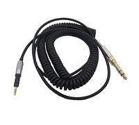 Yaowanguan Coiled Cable for Audio-Technica ATH-M70X M50X M40X Headphones,Replacement Audio Cord Wire w/6.35mm Adapter,Extend to 5m/16.4fts,3.5mm/6.35mm Male to 2.5mm Male