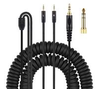 Yaowanguan Coiled Cable for Denon AH-D600/AH-D7200/AH-D7100/AH-D9200/AH-D5200/for Meze 99 Classics/for Focal Elear/for HIFIMAN HE400 3.5mm/Sundara/Ananda/HE1000se/HE6se w/6.35mm Adapter
