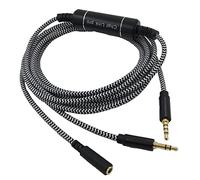 Yaowanguan Party Chat Link Pro Cable w/Noise Cancelling Adapter,White/Black | for Elgato Game Capture HD60 S+/HD60/HD60 Pro/Nintendo Switch/Xbox One/Xbox Series X/S/PS4/PS5,2.6m/8.5ft,Nylon-wrapped wires