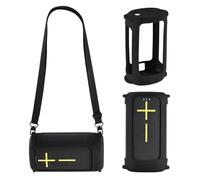 Yaowanguan Silicone Case for Ultimate Ears UE EVERBOOM Wireless Bluetooth Portable Speaker,EVERBOOM Portable Travel Sleeve Protective Skin Cover w/Shoulder Strap(Black)