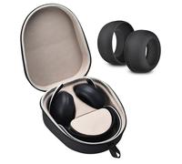 Yaowanguan Travel Carrying Case Bag & Silicone Ear Pads Cover Protector for Playstation PULSE Elite wireless headset(Black Case)