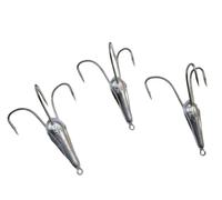 YAOYAOLING 3pc Snagging Hooks Snagging Hooks Large Fishing Hooks Snagging Weighted Treble Hooks Weighted Treble Bunker Snag Hooks 3 Sizes 1.76oz/2.82oz (2.82oz)