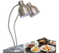YAOYAOO Food Heat Lamp Freestanding, Commercial Food Warmers for Parties Buffets for Pizza Steak Fried Chicken, Double Head Multi-directional Adjustment Catering Food Warmer Lights