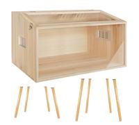 YAOYEENPR 32 Inch Wooden Hamster Cage with Acrylic Sheets - Large Habitat for Hamsters, Rats, Gerbils, and Guinea Pigs - Openable Top and Solid Built Cage Design The Vents are Anti-bite