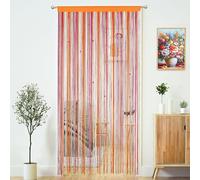 YaoYue Beaded Curtain Door String Curtains for Doorways Tassels Beads Hanging Fringe Hippie Window Hallway Entrance Wall Closet Bedroom Privacy Decor (Rainbow, 39" W x 79" L (Pack of 1))