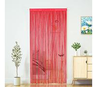 YaoYue Doorway String Curtain Door Curtains,Boho Hippie Hanging Fringe Room Divider for Patio Bedroom Closet Kitchen Laundry,Room Window Wall Door Decor(39×79in/100×200cm,WineRed)