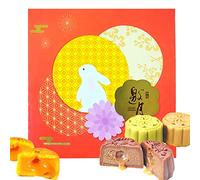 YaoYue Lava Assorted Mooncakes Gift Set [Custard, Blueberry, Passion Fruit, Purple Sweet Potato] (8pcs) 400g 邀月繽紛流心奶黃月餅