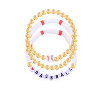 yaozeio Ball Stackable Beaded Bracelet for Fan Game Day Bracelet for Team Birthday Gifts for Coworker Friend Team Sports Accessories, S, no gemstone