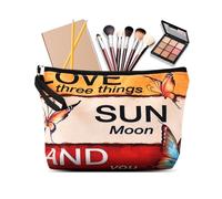 yaozeio Butterfly Print Makeup Bag for Women Girls Cosmetic Pouch for Grilfriend Wife Anniversary Birthday Gifts for Fiancee Romantic Travel Makeup Organizer With Wrist Rope