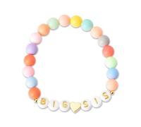 yaozeio Christmas Birthday Gift Bracelet for Big Sister Sis in Law Colorful Beaded Bracelet for Women Friendship Gift for Bff New Big Sister Soul Sister Christmas Presents