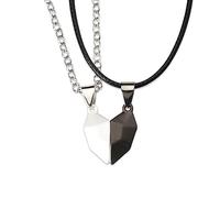 yaozeio Couples Necklace for Girlfriend Boyfriend Gift for Husband Wife Bday Gifts for Best Friend Daughter Birthday Gift, Metal, No Gemstone
