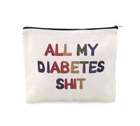 yaozeio Funny Diabetes Bags for Supplies Diabetics Organizer Travel Bag for Patients Diabetes Makeup Pouch for Grandpa Grandma Christmas Birthday Gifts for Dad Mom Diabetic Medical Bag Organizer