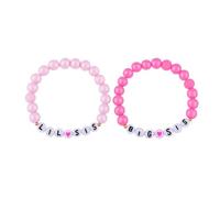 yaozeio Little Big Sister Gift Bracelet for Women Christmas Birthday Gifts for Sisters Matching Adjustable Bracelets for Sister Friends Beaded Bracelet for Big Sis Lil Sis Friendship Gifts Bracelets