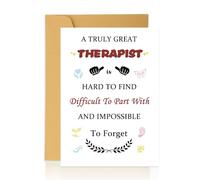yaozeio Therapist Appreciation Thank You Gift Card for Mental Health Physical Therapy Christmas Birthday Gifts for Healer Recognition Card for Speech Therapist A Truly Great Therapist Cards Gifts